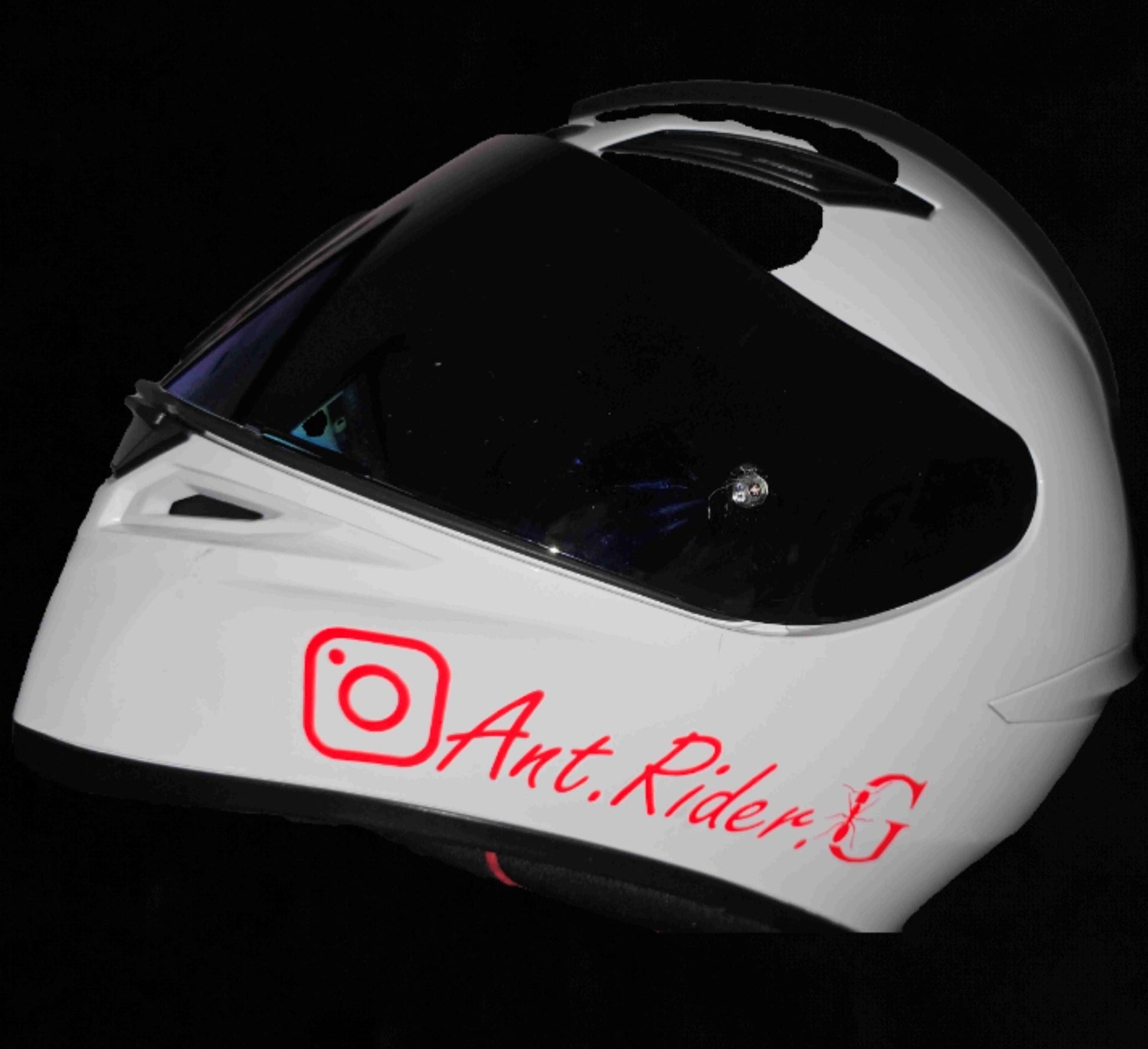 Instagram Logo on a helmet