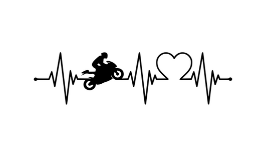 Motorcycle heartbeat (Version 1) Sticker